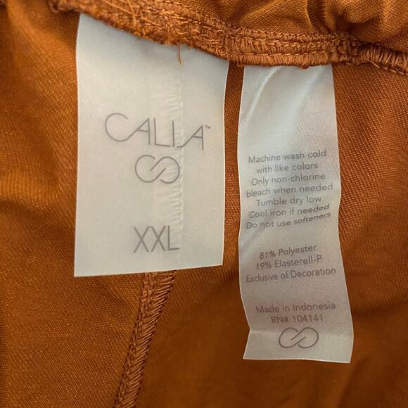 CALIA Carrie Underwood Paperbag Carmelized Walnut Shorts Women's Size XXL NWT - Picture 7 of 9